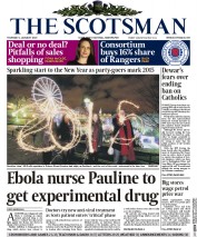 The Scotsman () Newspaper Front Page for 1 January 2015