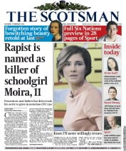 The Scotsman () Newspaper Front Page for 1 February 2014