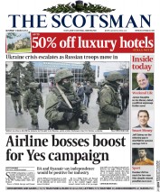 The Scotsman () Newspaper Front Page for 1 March 2014