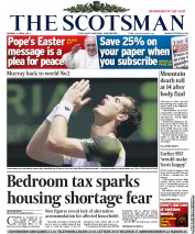 The Scotsman () Newspaper Front Page for 1 April 2013