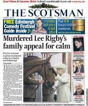 The Scotsman () Newspaper Front Page for 1 June 2013