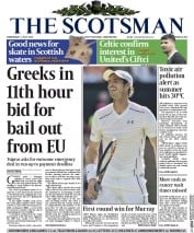 The Scotsman () Newspaper Front Page for 1 July 2015