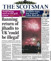 The Scotsman () Newspaper Front Page for 1 September 2014