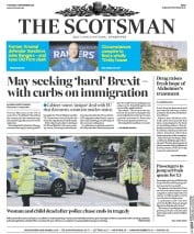The Scotsman () Newspaper Front Page for 1 September 2016