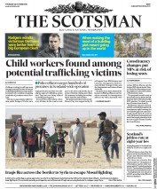 The Scotsman () Newspaper Front Page for 20 October 2016