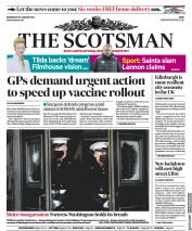 The Scotsman () Newspaper Front Page for 20 January 2021