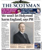The Scotsman () Newspaper Front Page for 20 April 2015