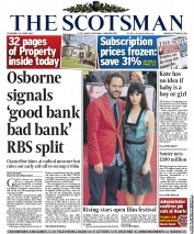 The Scotsman () Newspaper Front Page for 20 June 2013
