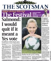 The Scotsman () Newspaper Front Page for 20 August 2014