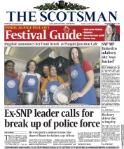 The Scotsman () Newspaper Front Page for 20 August 2015