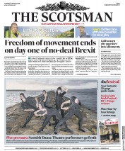 The Scotsman () Newspaper Front Page for 20 August 2019