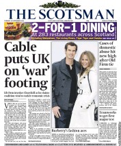 The Scotsman () Newspaper Front Page for 20 September 2011