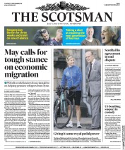 The Scotsman () Newspaper Front Page for 20 September 2016