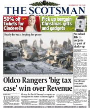 The Scotsman () Newspaper Front Page for 21 November 2012