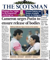 The Scotsman () Newspaper Front Page for 21 July 2014
