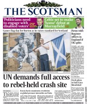 The Scotsman () Newspaper Front Page for 22 July 2014