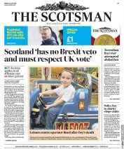 The Scotsman () Newspaper Front Page for 22 July 2016