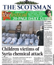 The Scotsman () Newspaper Front Page for 22 August 2013
