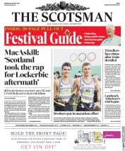 The Scotsman () Newspaper Front Page for 22 August 2016