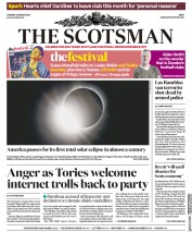 The Scotsman () Newspaper Front Page for 22 August 2017