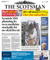 The Scotsman () Newspaper Front Page for 22 August 2018