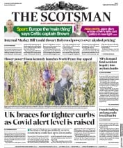The Scotsman () Newspaper Front Page for 22 September 2020