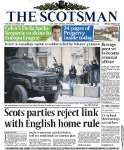 The Scotsman () Newspaper Front Page for 23 October 2014