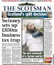 The Scotsman () Newspaper Front Page for 23 September 2011