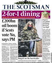 The Scotsman () Newspaper Front Page for 24 February 2014