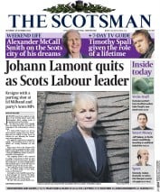 The Scotsman () Newspaper Front Page for 25 October 2014