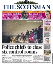 The Scotsman () Newspaper Front Page for 25 January 2014