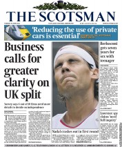 The Scotsman () Newspaper Front Page for 25 June 2013