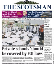 The Scotsman () Newspaper Front Page for 25 September 2015