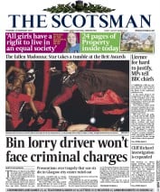 The Scotsman () Newspaper Front Page for 26 February 2015