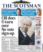 The Scotsman () Newspaper Front Page for 26 April 2014