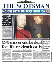 The Scotsman () Newspaper Front Page for 26 July 2011