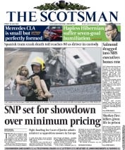 The Scotsman () Newspaper Front Page for 26 July 2013
