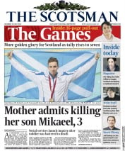 The Scotsman () Newspaper Front Page for 26 July 2014