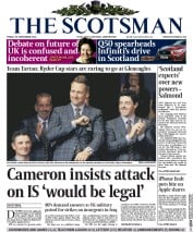 The Scotsman () Newspaper Front Page for 26 September 2014