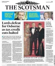The Scotsman () Newspaper Front Page for 27 October 2015