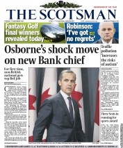 The Scotsman () Newspaper Front Page for 27 November 2012