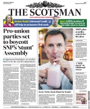 The Scotsman () Newspaper Front Page for 27 June 2019