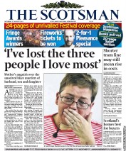 The Scotsman () Newspaper Front Page for 27 August 2011