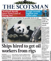 The Scotsman () Newspaper Front Page for 27 August 2013