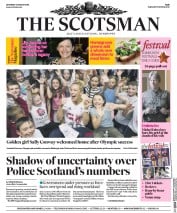 The Scotsman () Newspaper Front Page for 27 August 2016