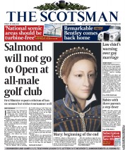 The Scotsman () Newspaper Front Page for 28 June 2013