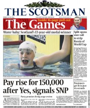 The Scotsman () Newspaper Front Page for 28 July 2014