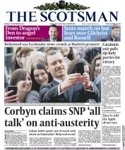 The Scotsman () Newspaper Front Page for 28 September 2015