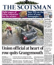 The Scotsman () Newspaper Front Page for 29 October 2013