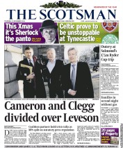 The Scotsman () Newspaper Front Page for 29 November 2012
